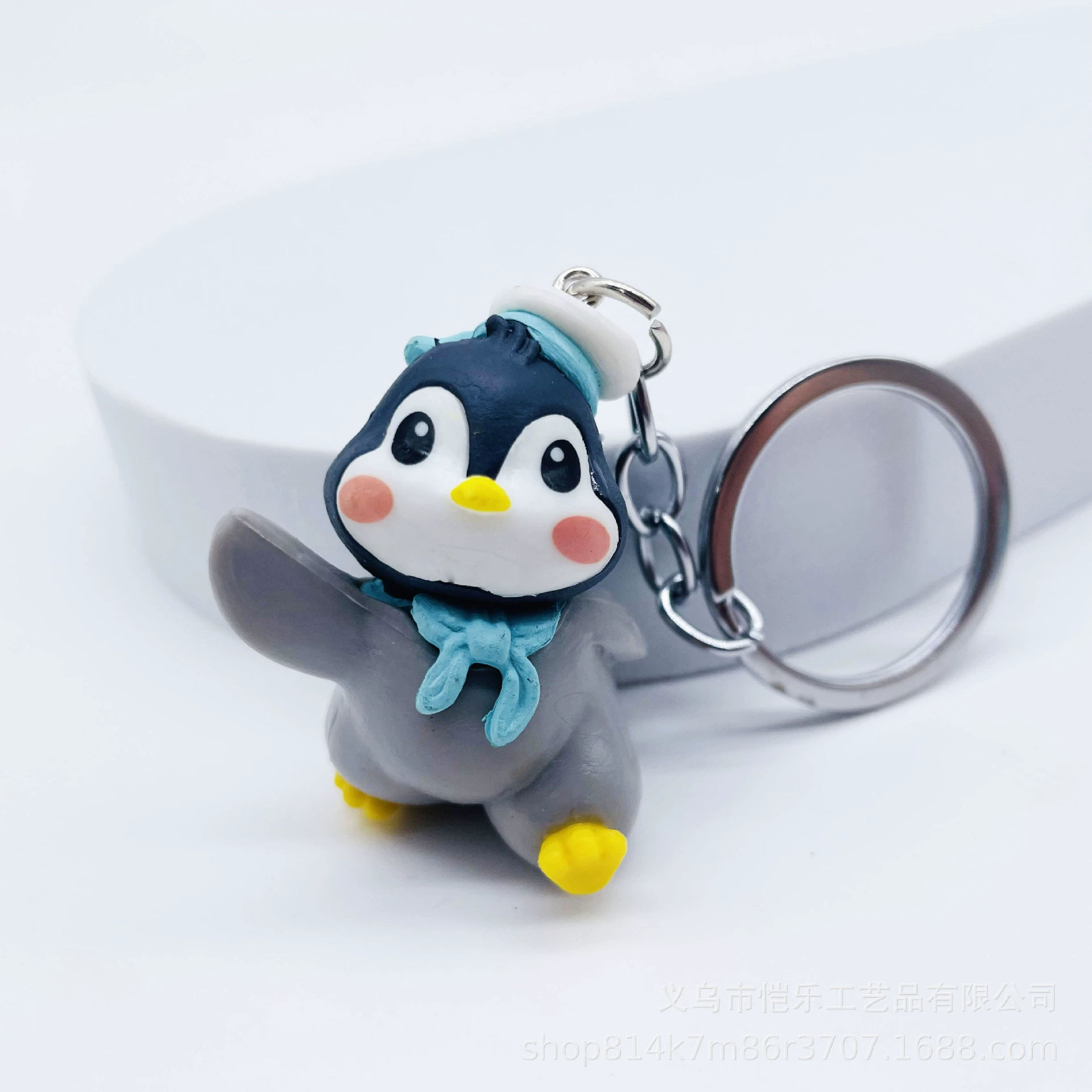 Микро пейзаж, милый аксессуар PVC, кукла, ключница, брелок, пингвин, diy