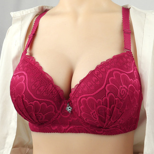 Cross-border plus size bra bra thin steel ring anti-sagging upper support underwear women's plus size chubby girl bra wholesale