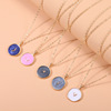 INS new alloy drip glaze items simple geometric love moonlight lightning star multi -element combination necklace female