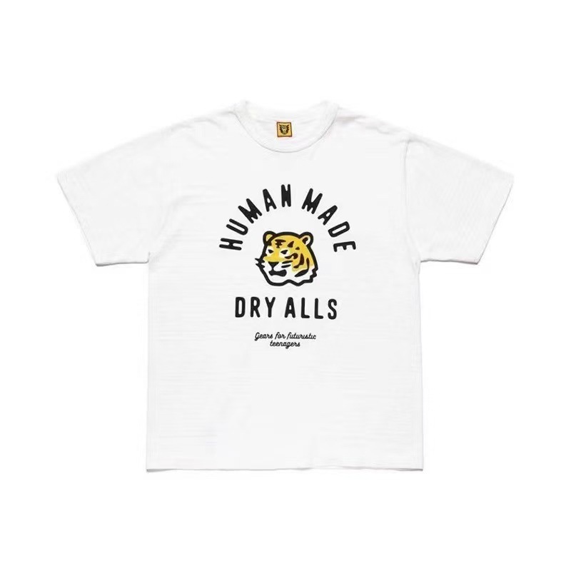 スポット日本製ヒューマンサマーヘビーウェイトバンブーコットン半袖Tシャツルーズカジュアルラウンドネックプリント|undefined