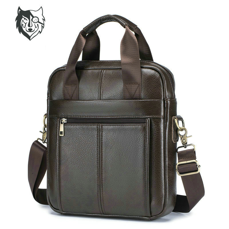 男士单肩包潮流时尚单肩背包真皮牛皮手提包男士挎包公文手提包