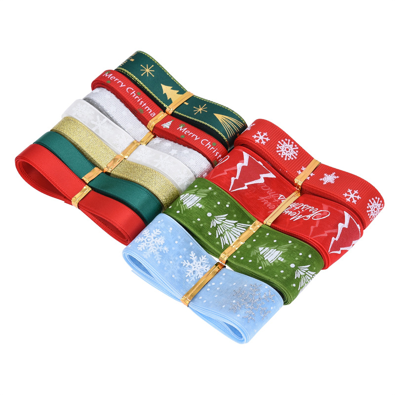 Amazon embalaje de regalos de Navidad cinta azul cinta DIY ramo cinta cinta rojo verde 2 yardas set