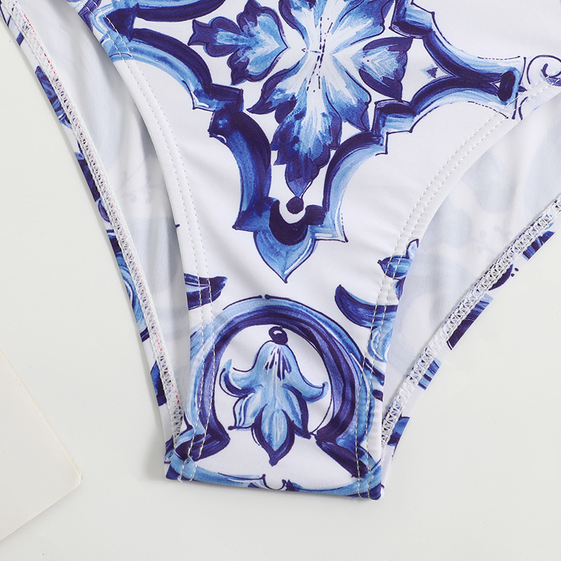 71g Weight Sleeveless Sleeve Length Polyester Fabric Type Skirt Sets Sets Type 2 Piece Set Quantity Swimming Occasion V Neck Neckline Skinny Fit Type Printing Pattern Women'S Gender Beach Style Women's Beach Printing 2 Piece Set One Piece
