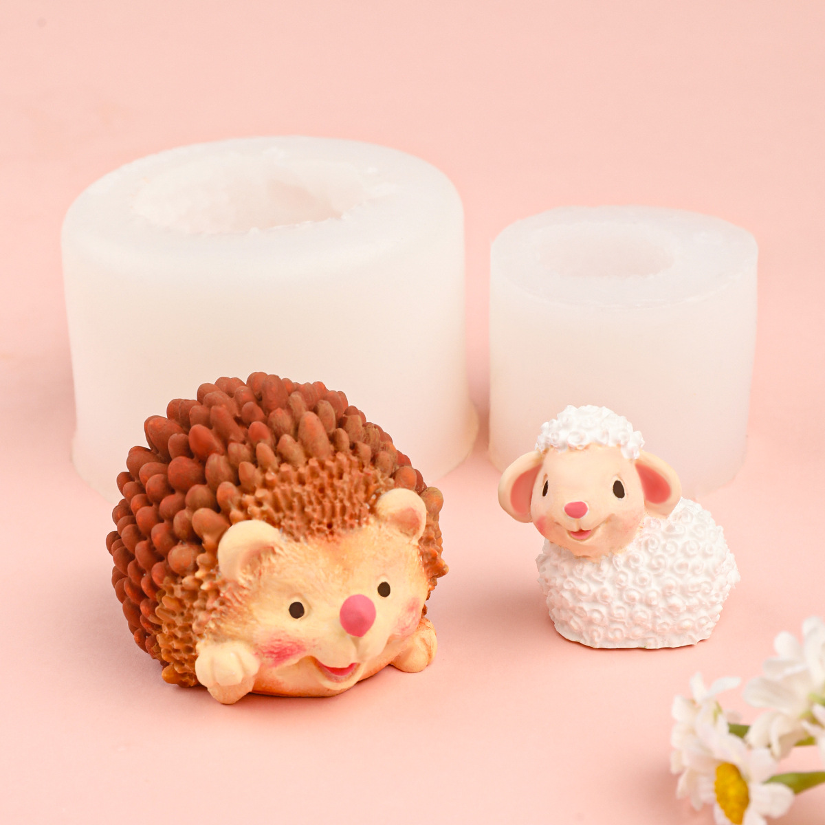 Nuevo tridimensional hedgehog silicona molde jalea pudding mousse pastel DIY coche yeso decoración molde