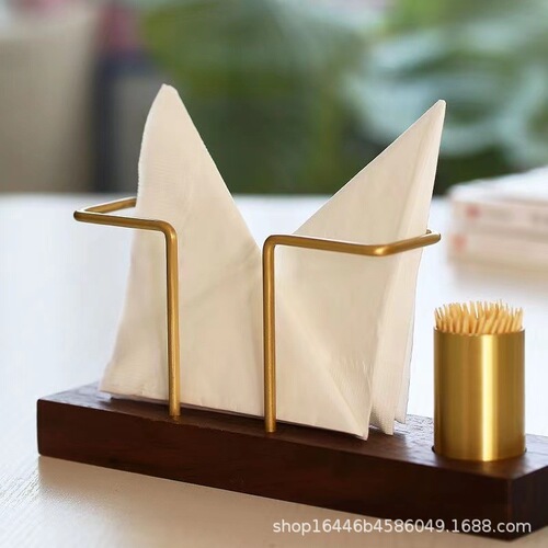 Solid wood creative vertical paper towel holder cafe hotel restaurant tabletop napkin holder simple dining table paper napkin holder