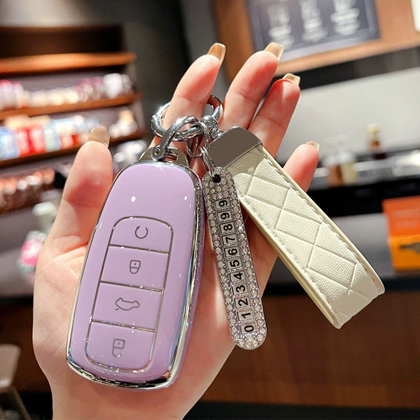 Tiggo 8P【Purple】+white diamond rope+silver number plate
