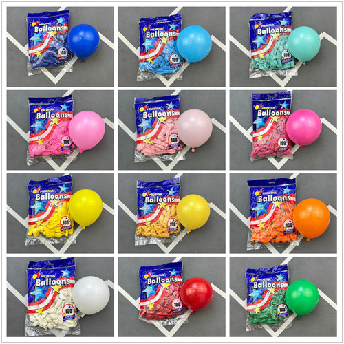 Mayfair 5-inch matte balloons for wedding celebration decorations, birthday party floating decorations, 100 small round candy-colored balloons