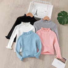 女童打底衫秋冬2025新款儿童加绒半高领毛衣中大童针织衫冬装打底