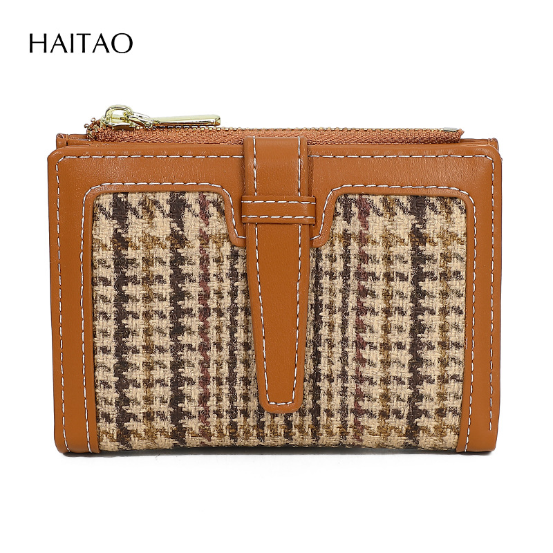 Cross-border retro corto billetera de damas doblada en dos por ciento de gran capacidad multi-tarjeta certificados bolsas de tarjetas de cambio nuevo