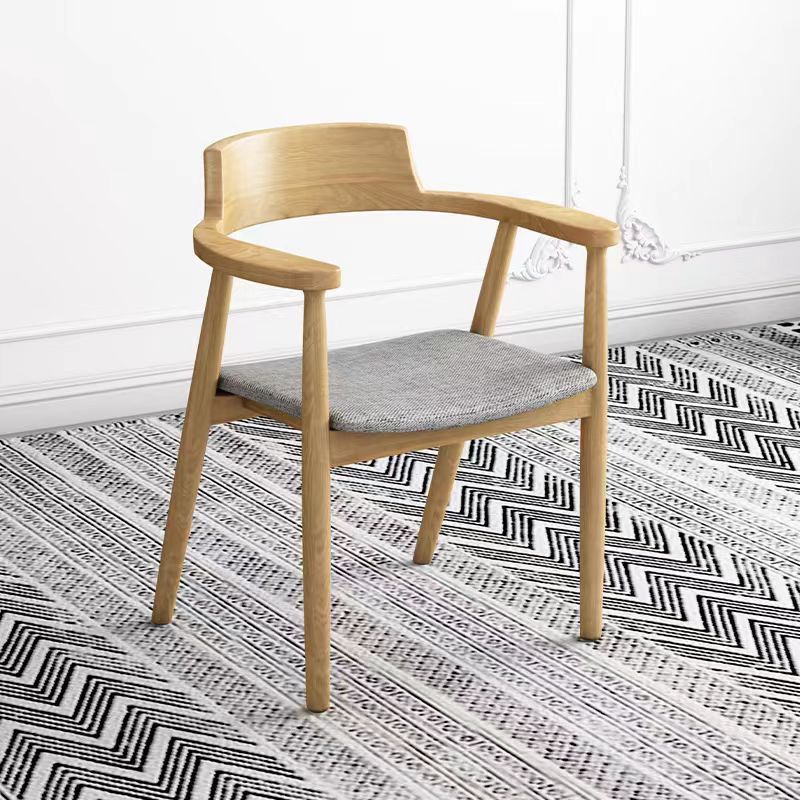 Silla de Hiroshima color tronco + algodón gris lino paquete suave
