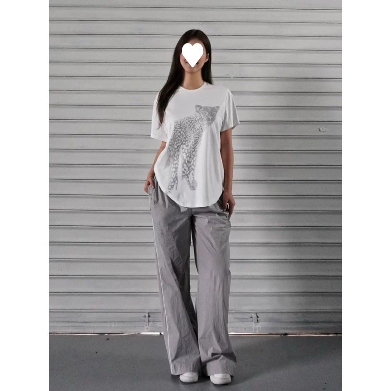 时尚垂感新面料T- shirt 宽松印花上衣|undefined
