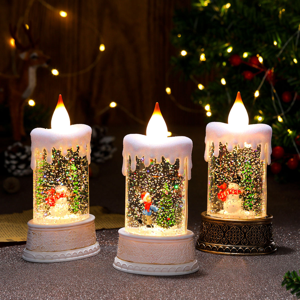 New Christmas Water Filling Luminous Candle Light Night Light Wind Light Ornament, Christmas Small Gift Ornament_voghion.com