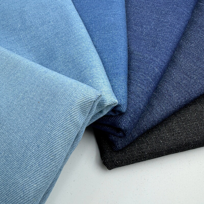 300g No-Wash Cotton Non-Stretch Denim Fabric Summer Denim Fabric Factory Ready Stock Clothing Hat Denim Fabric