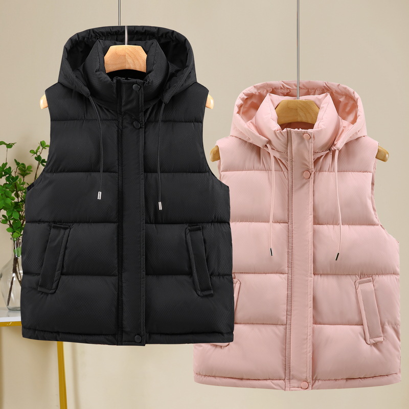 Children's Cotton Vest for Girls, Suitable for Older Children and Parent-Child Matching, Autumn and Winter Cotton Clothing, Vest, Outerwear, Thickened for Warmth, Trendy for Kids