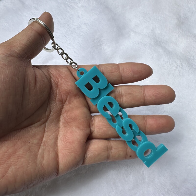 3D プリントされた同じスタイルのインスピレーションを与える祝福されたキーホルダーバッグバックルアクリルetsy インスピレーションジュエリー|undefined