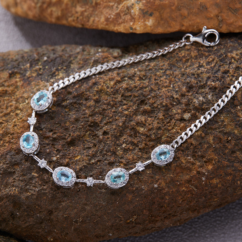 4g Weight Bracelets Classification 925 sterling silver Chain Material 1 Piece Quantity Date, Tea Party Occasion 925 Sterling Silver, Garnet, Apatite Material Geometric Pattern All Seasons Season Women's Gender Simple Style, Shiny Style 925 Sterling Silver Garnet Apatite Geometric Bracelets 8
