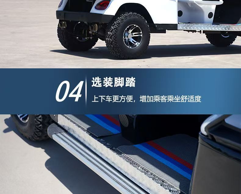 New Model Golf Cart Electric Four-Wheeler 2-8 Seat Sightseeing Car for Tourist Areas and Parks