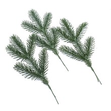 亚马逊跨境仿真松枝五叉松针DIY手工绿植插花配件圣诞节松树枝