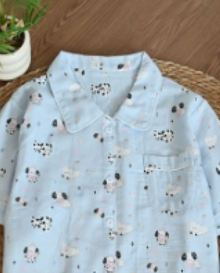 Blue glutinous rice, long-sleeve, trousers