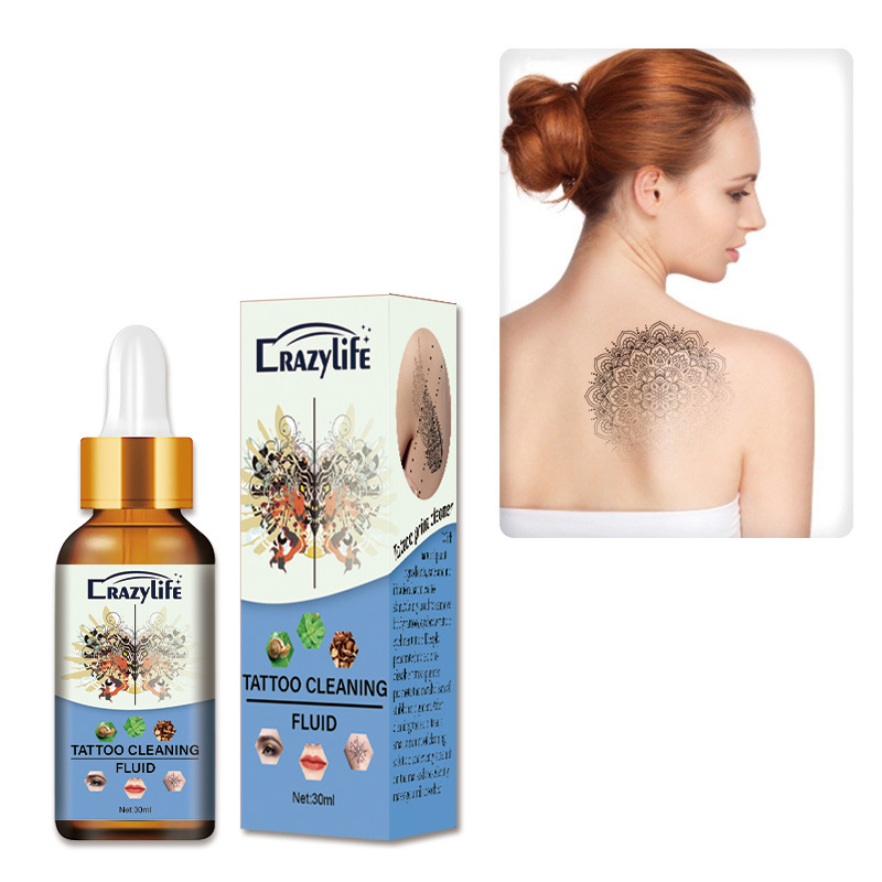Crazylife Cross-Border Tattoo Cleaning Supplies Half Tattoo Eyebrow Eye Contact Lens Cleaning Solution 40g