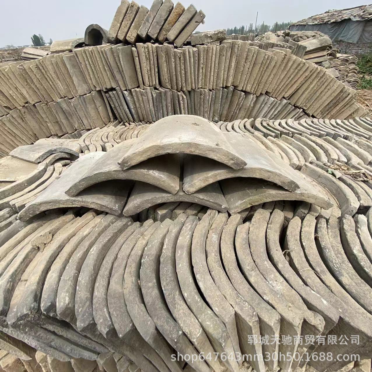 沟沿滴水批发滴水瓦现货出售布瓦装饰屋顶小青瓦