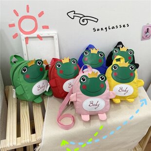 Kindergarten cute schoolbag backpack cartoon little frog baby anti-lost small backpack gift wholesale