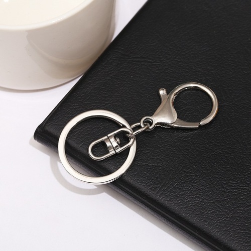 Manufacturer zinc alloy lobster clasp three-piece set key chain iron ring 8-character chain jewelry luggage accessories wholesale