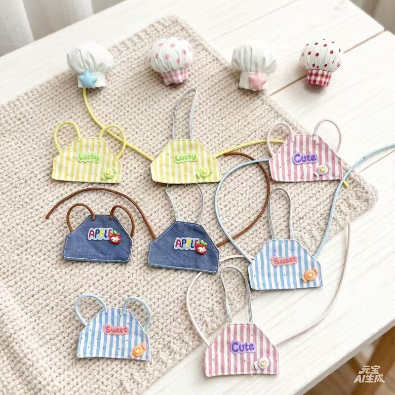 Plush Toy Accessories Chef Hat Apron Plush Pendant Doll Kitty Accessories Doll Clothes Self-Mocking Bear Costume Change Clothes