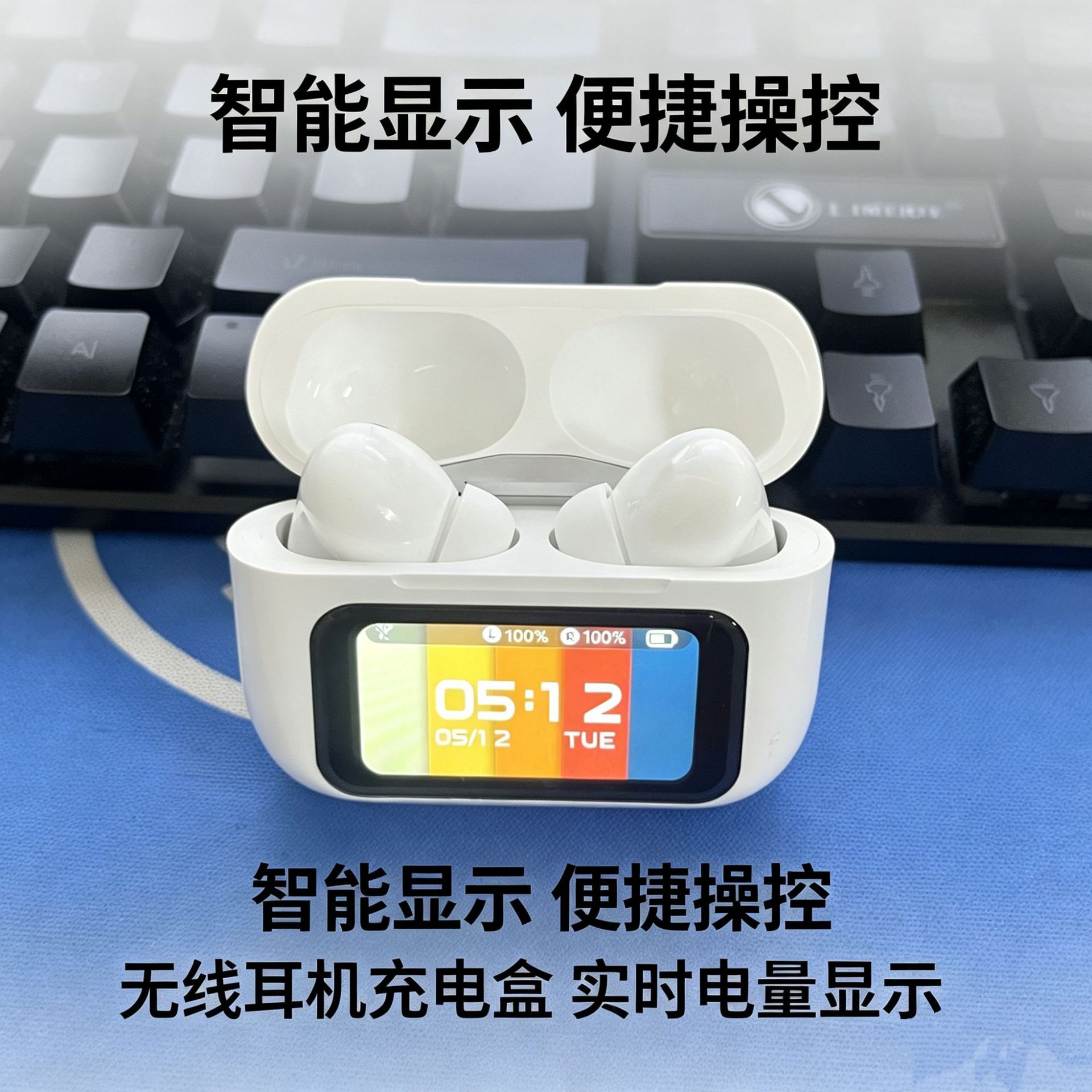 2026 Wireless Bluetooth Earbuds Huaqiangbei In-Ear Smart Color Touch Screen A9Pro Noise Cancelling Earphones Ultra Long Battery Life
