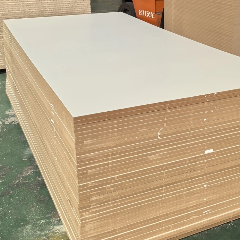 白色双面免漆板装饰办公家具橱柜9mm毫米贴面板中密度纤维板mdf