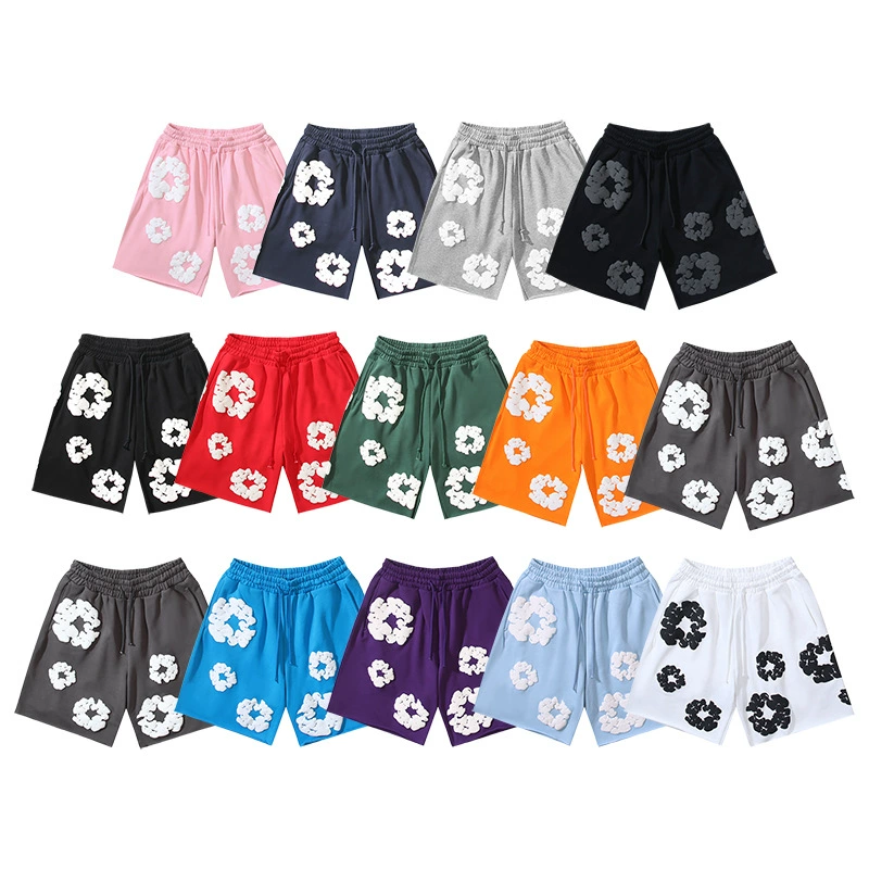 Летние джинсовые шорты в стиле европейских и американских трендов 2025 года, с эффектом потертости, из пеноматериала капок, свободного кроя, уличного стиля, одинаковые для мужчин и женщин.