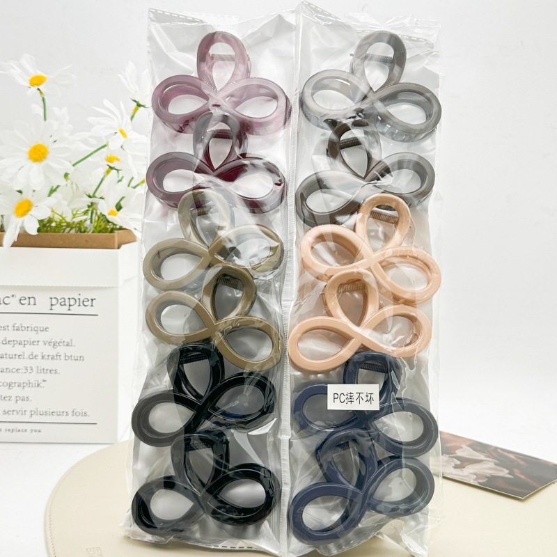 Pinza de pelo grande de plástico con diseño de PC, color té con leche, para mujer, estilo coreano, versión coreana, accesorios de tienda de dos yuanes. image 49