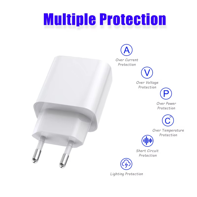 Transfronterizo PD20W carga rápida para Apple cargador conjunto A + C cargador de doble puerto Europa, Estados Unidos, Australia, Reino Unido al por mayor