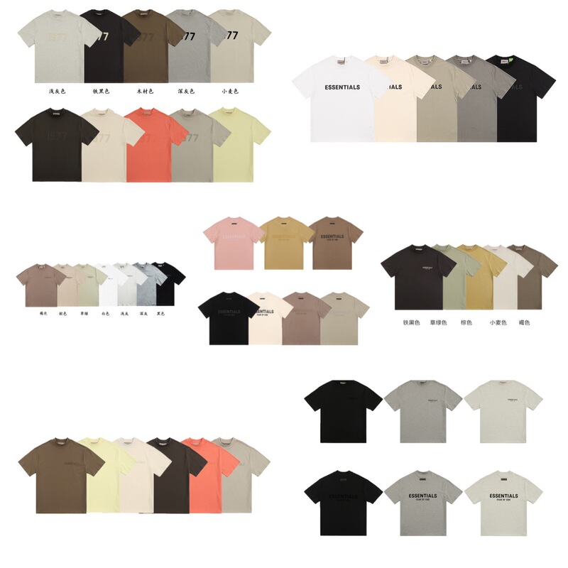2025Ss Short-Sleeved T-Shirt 1977 Flocking Printing 230g Pure Cotton Trendy Brand Men's and Women's Same Style T-Shirt Cross-Border Hot Sale