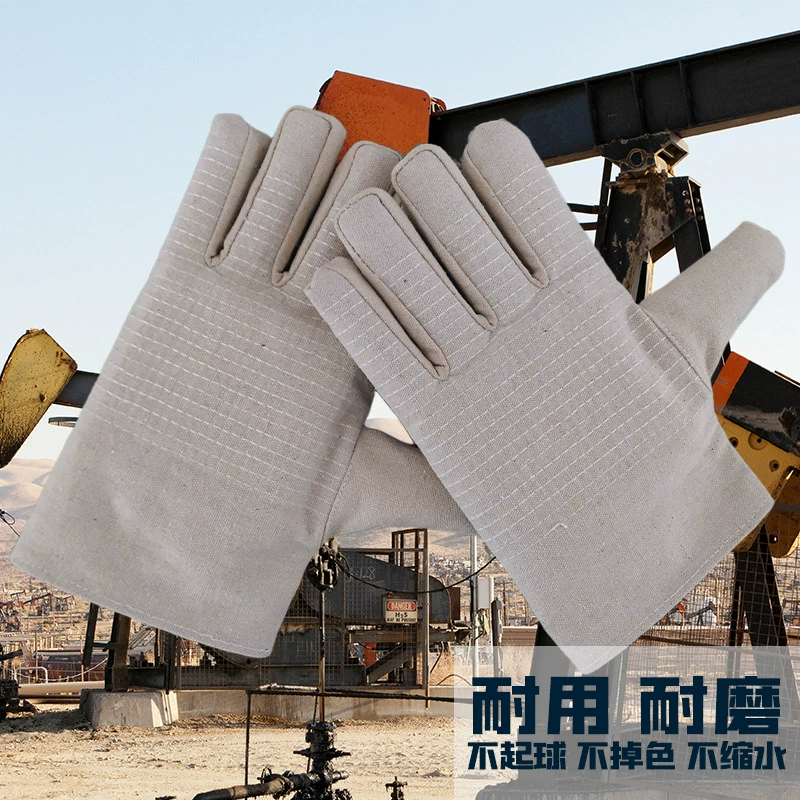 Перчатки рабочие холщовые, 24 нити, полностью обтянутые белой кожей, для защиты рук, сварочные, оптом, утолщенные и износостойкие.