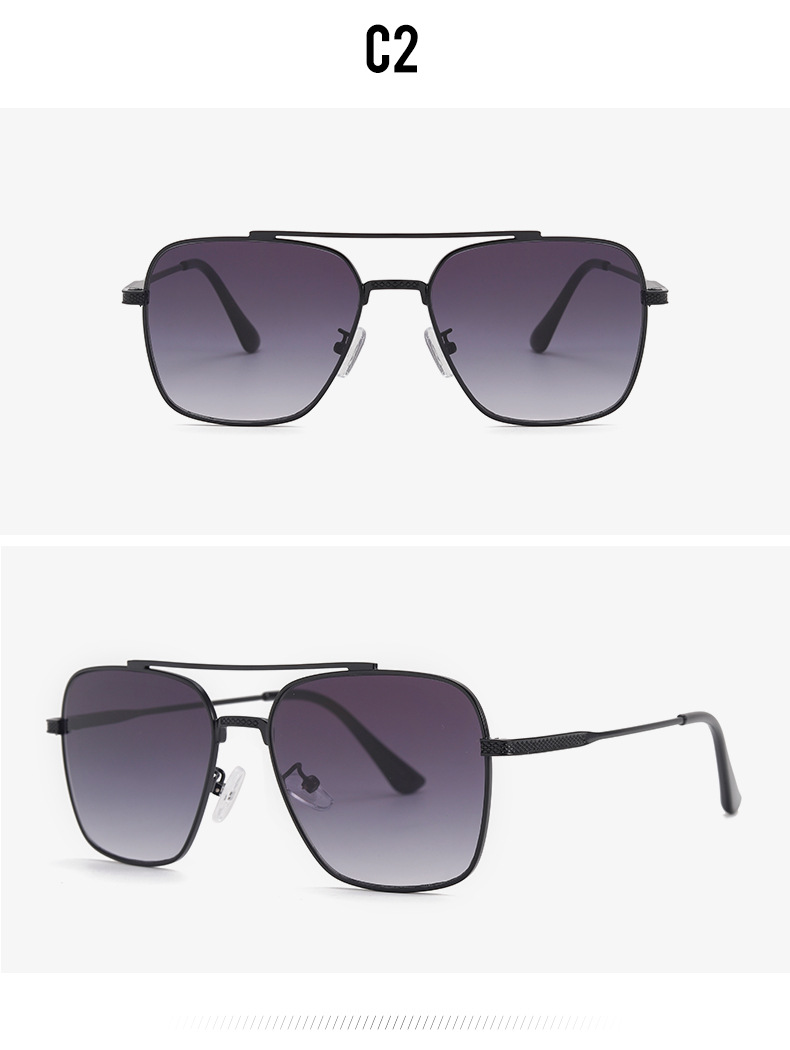 Chic Double Beam Metallic Sunglasses - Image 6