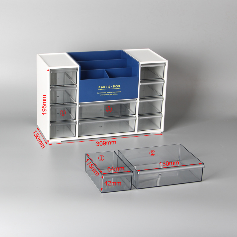 Blue 10 drawers blue