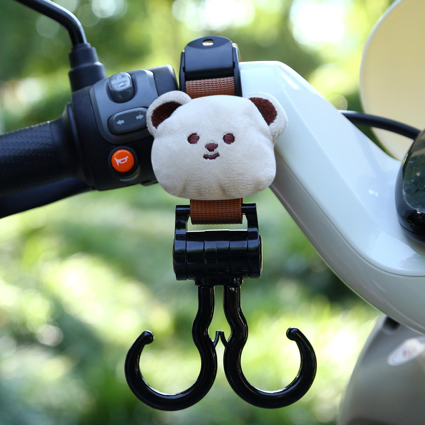 Universal – Electric Vehicle Other Electric Vehicle Accessories - brown-double-hook-little-brown-bear-plush-extended-45cm
