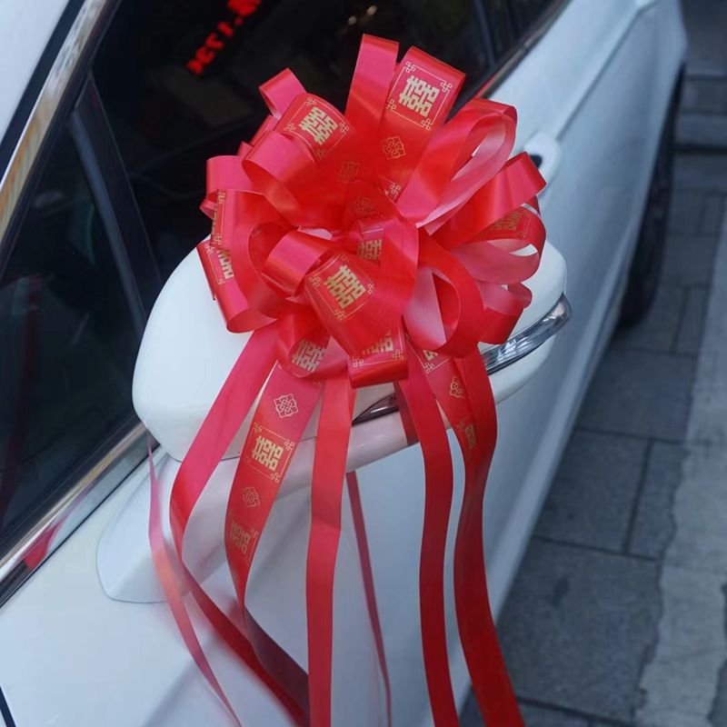 Flor tienda suministros gran perezoso tirar flor material de embalaje de dos colores arco flor bola boda coche mano tirar flor