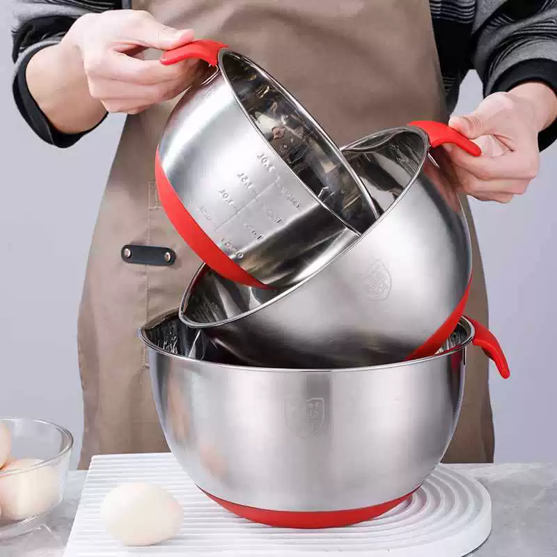Мойка, миска из нержавеющей стали для дома и лапши, плюс много пены для крема, контейнер для пирога и миска
