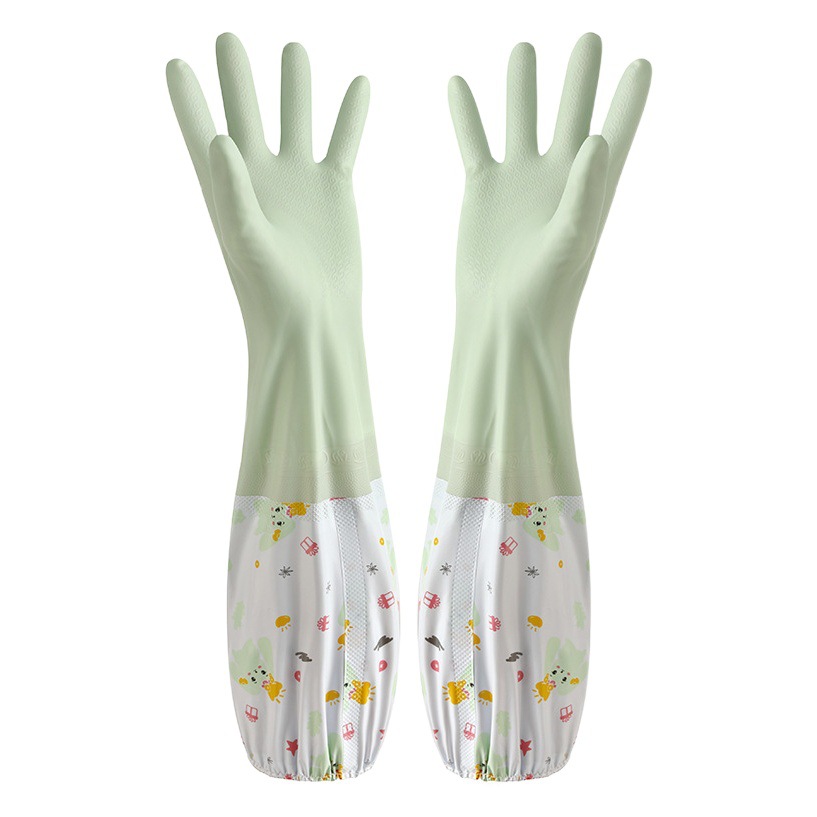 Invierno cocina lavavajillas y cocina guantes hogar impermeable alargado espesado limpieza lavandería látex guantes al por mayor