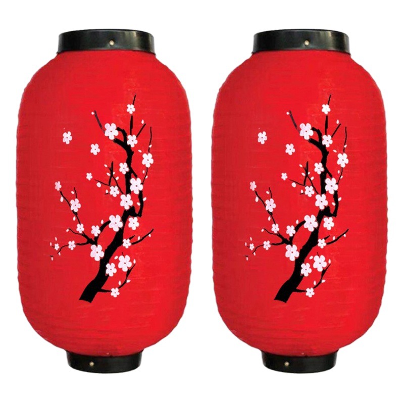 Wax Gourd Lantern outdoor lantern waterproof festive silk plum blossom lantern wholesale Japanese and Korean style folding peach blossom Lantern