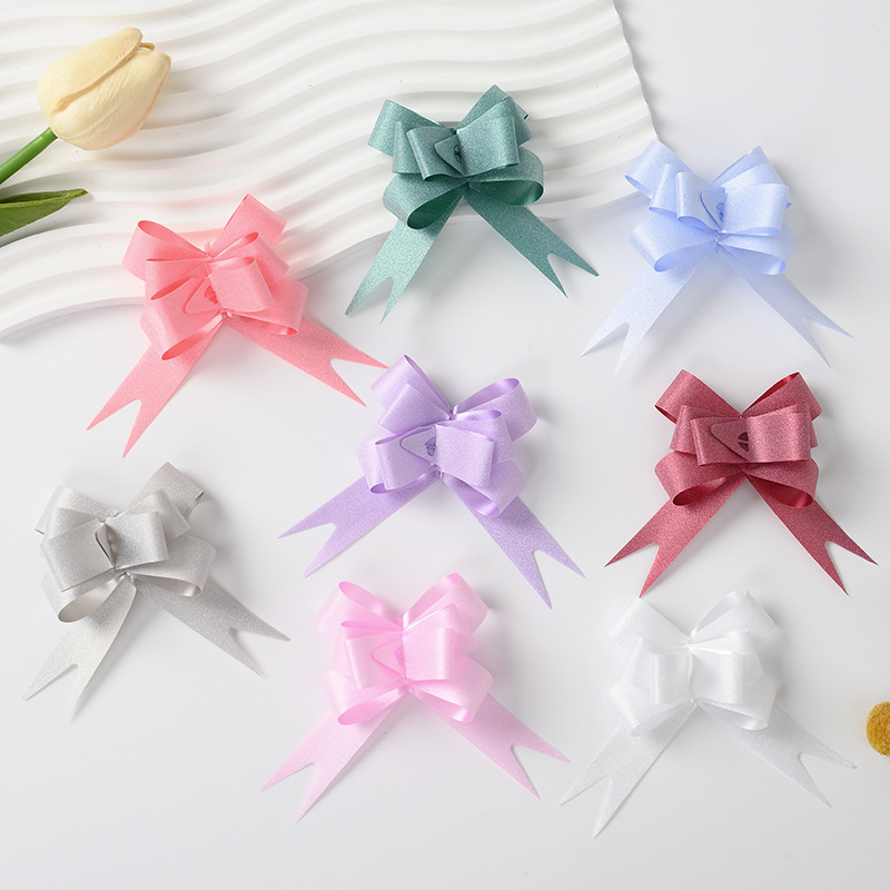 Nuevo 18 diamante cruzado macarón arco de cristal mano flores de Navidad regalos de flores embalaje de flores de dibujo