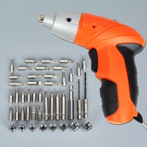 Set of 45-piece household electric screwdriver USB cable rechargeable lithium screwdriver combo drill set tool
