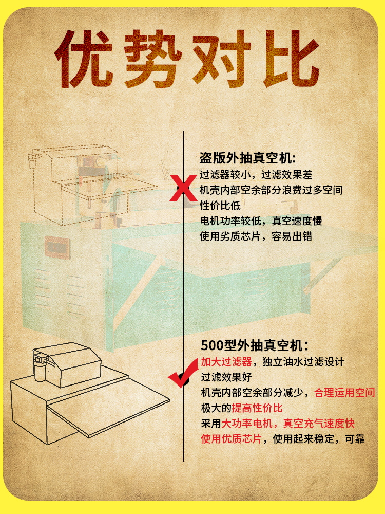 Máquina de embalaje de vacío de extracción exterior de Shuangfeng Kaizhi 500 máquina de vacío automática de alimentos máquina de sellado de vacío de extracción de vacío