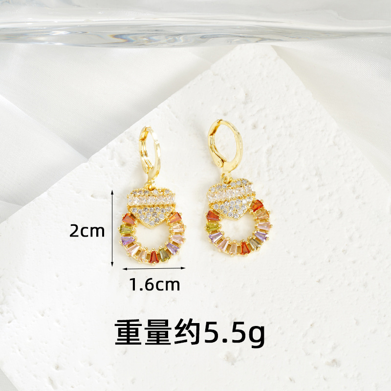 Nuevo collar chino de oro de arena vietnamita estilo europeo y americano estilo de diamante en forma de anillo de orejas femeninas no se desvanecen joyas