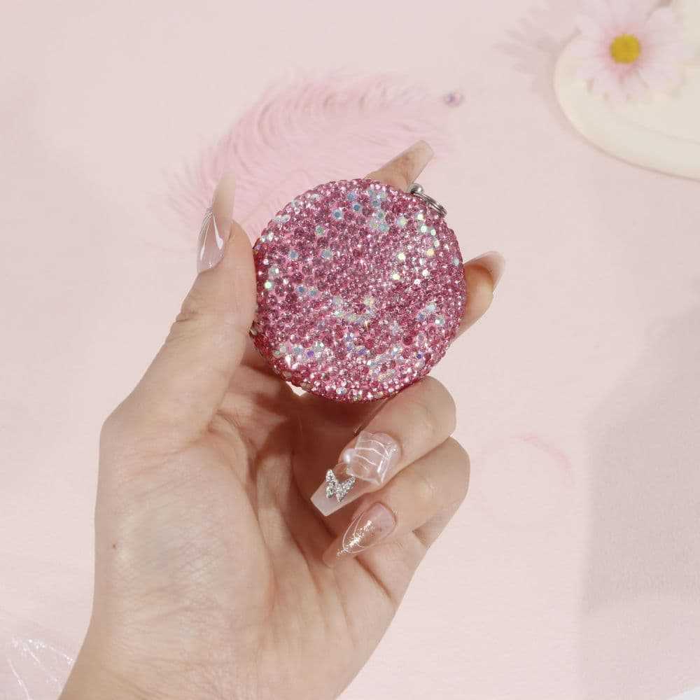 Cross-Border Hot-Selling Rhinestone-Encrusted Ashtray, Exquisite Full-Diamond Anti-Fly Ash Stainless Steel Creative Diamond-Encrusted Car Ashtray with Lid