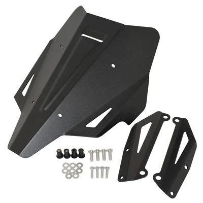 MT07 MT-07 21-24 modified: Motorcycle front windshield - black-aluminum-windshield