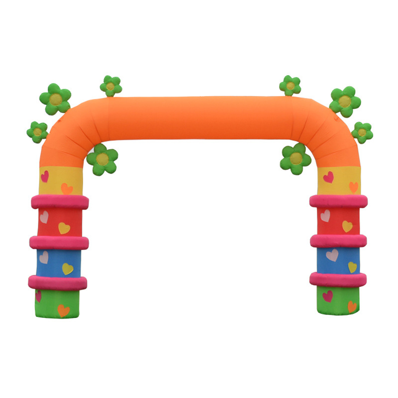 Arco inflable de dibujos animados para escuela primaria, jardín de infantes, puerta inflable de arcoíris, evento de celebración, ceremonia de inauguración, membrana inflable
