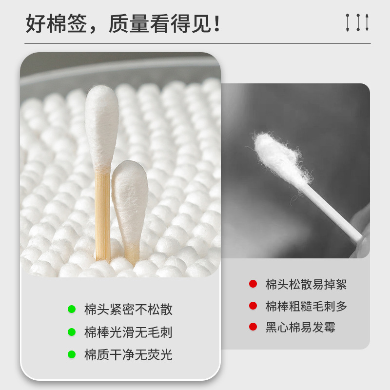 【700袋】綿棒 使い捨て両頭衛生クリーニング綿棒 家庭用メイク落とし 耳掃除綿棒スティック|undefined